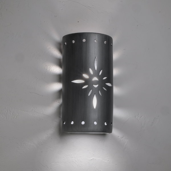Luxury Lighting Asavva 17in. High Starburst Ceramic Outdoor Wall Light, Antique Pewter Finish 412-36 APew u/d -7-17 - main